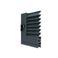 Profil de persienne en aluminium FR-XF55-LVR Série 6000 6063, thermolaqué, personnalisé pour portes et fenêtres, fabrication OEM/ODM au Vietnam, haute qualité