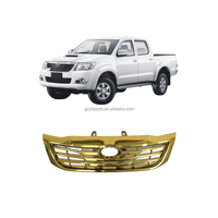 Grille avant sport en plastique YBJ homologuée pour Hilux Vigo 2012-2014 OEM 53111-0K670 Noir/Chrome/Doré 100% Compatible