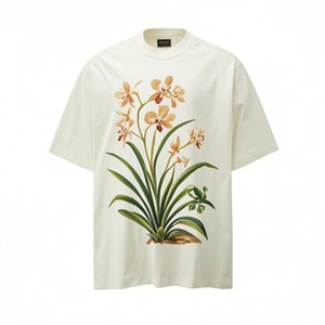 100% Cotton <b>Washed</b> Vintage Feel Men's T-Shirt Custom Spray Art Distressed for Breathable Short Sleeve - Product Image 5
