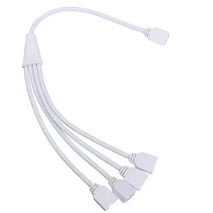 12v 24v 5050 RGB Led şerit işık 4 pin 1 ila 1 2 3 yollu erkek dişi konnektör yok kaynak uzatın kablo eklemi