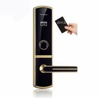 Tarjeta RFID inteligente electrónica Cerradura de puerta de madera para hotel V9 Pro software de bloqueo de hotel ET719RF