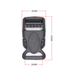 Hebilla de plástico de un solo tirón de 26 mm, cierre ajustable para correa de bolso, mochila, riñonera, accesorio - Product Image 2