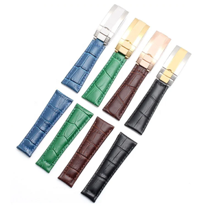 Correa de Reloj de Cuero de Lujo de 20 mm, Duradera, para Rolexx <span class=keywords><strong>Daytona</strong></span>, con Cierre Desplegable, Venta al por Mayor - Product Image 3