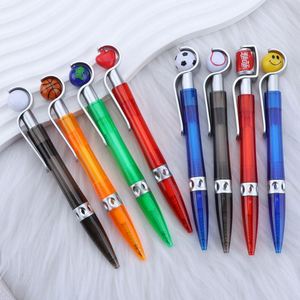 Bolígrafos Promocionales con Logotipo Personalizado, de Plástico, con Caras Felices, de Fútbol, Baloncesto, Béisbol, Globo Terráqueo, Golf y Corazón, para Fanáticos del Deporte - Product Image 4