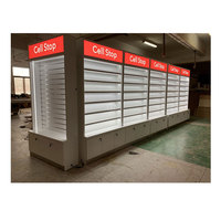 Vitrine de présentation en verre pour téléphones portables, idéale pour les magasins de réparation de téléphones, les boutiques de téléphonie mobile et les espaces de vente au détail.