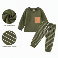 Vêtements pour enfants en gros, ensemble de vêtements pour enfants, printemps automne, vêtements chauds à manches longues, ensemble de 2 pièces, vêtements décontractés pour garçons