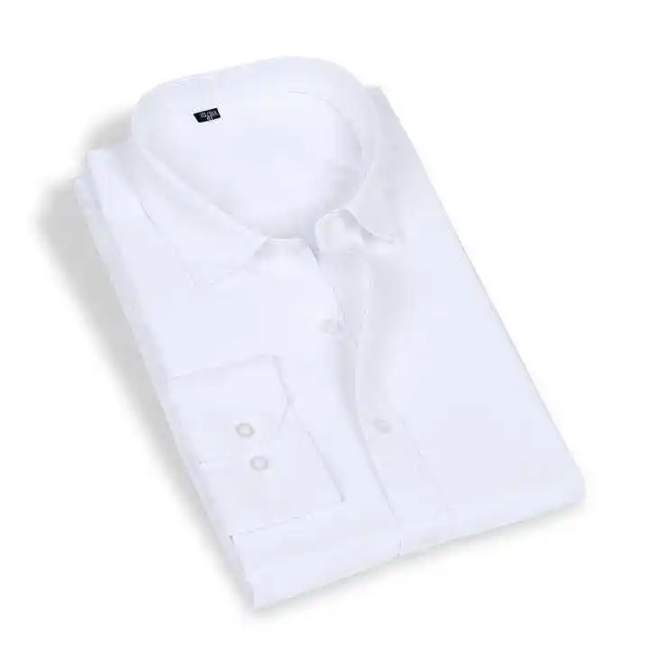새로운 고급 능 직물 화이트 셔츠 남성 긴팔 옷깃 비즈니스 남성 회사 유니폼 유니폼 재킷 티셔츠 스웨터