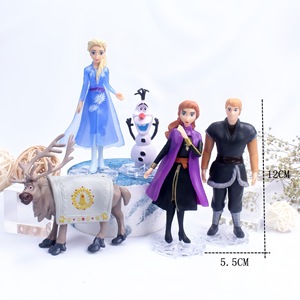 JM 2026 Hot Sale Statuetta Principessa <span class=keywords><strong>Frozen</strong></span> Elsa <span class=keywords><strong>e</strong></span> <span class=keywords><strong>Anna</strong></span>, Bambola Giocattolo in PVC per Decorazione Torta, Personaggio Anime <span class=keywords><strong>Frozen</strong></span> - Product Image 3