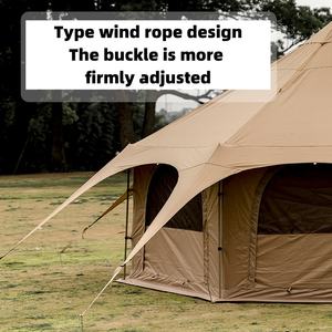 FOERSTINE Fabricant de tentes en coton oxford Cloche Tente Yourtes avec Poêle Coupe-Vent Respirant Fête de famille Tente de camping en plein air - Product Image 5