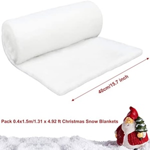 <span class=keywords><strong>Manta</strong></span> de nieve blanca flocada de 0,4x1,5 m para Navidad | Decoración de invierno ultra realista para árbol de Navidad, hogar, oficina y fiesta - Product Image 2