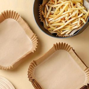 Large 9 Inch Square Air Fryer Disposable Parchment Liners Double Sided Oven Safe <b>Baking</b> Microwave Barbecue Home Kitchen - Product Image 4