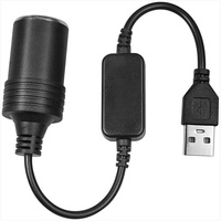 Adaptateur d'alimentation USB C vers prise allume-cigare 5V vers 12V pour l'électronique automobile, GPS, DVR, câble convertisseur