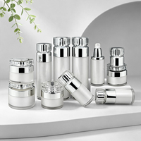 Flacon cosmétique vide sous vide sans air en gros, 30 ml 50 ml, rechargeable, pour lotion de soin, avec pompe, couleur personnalisée