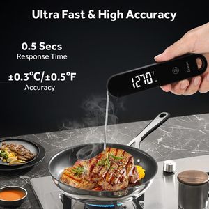 Meilleur thermomètre à lecture instantanée pour la viande, idéal pour la cuisine en plein air, le barbecue, la cuisine, étanche, ultra-rapide, numérique, pour aliments, eau, lait, four E01 - Product Image 1