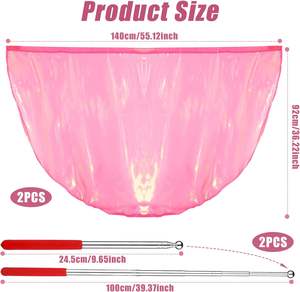 Bandera de adoración de semicírculo Bandera de danza de alabanza brillante Bandera de adoración Bandera de alabanza de brillo metálico - Product Image 2