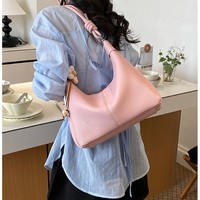 Tas Selempang Segitiga PU Motif Kulit Leci Cokelat Tua untuk Wanita, Tas Jinjing Kasual dengan Hiasan Manik Bunga untuk Belanja Akhir Pekan dan Sehari-hari