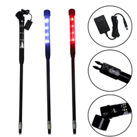 Bâton de randonnée multifonctionnel haute tension pour l'autodéfense, lampe torche solaire LED, chargeur de batterie externe, étanche, en aluminium, avec boule de massage