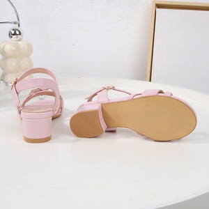 Sandali con Cinturino Principessa per Bambine, Nuovo Stile Estate 2024, Tacchi Alti con Strass - Product Image 4