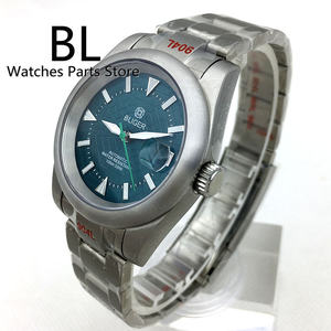 Reloj de Hombre BLIGER de 36 mm/39 mm, Automático, de Lujo, para Buceo, Cristal de Zafiro, Esfera Azul con Diseño de Araña, Luminoso Verde, Cepillado - Product Image 2