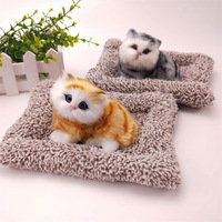Peluche personnalisée chat endormi réaliste en tissu Mudbray 300g, jouet en peluche pour tous les âges