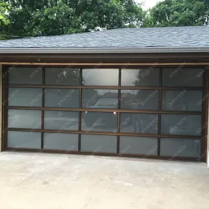 Dors de garage à deux volets verticaux personnalisés pour les maisons Portes de garage en verre pliantes modernes