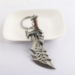 ZRM Fashion God War 4 Zinc Alloy Keychain Kratos Axe Demon Knife Weapons Model Waterproof <strong>Key</strong> <strong>Ring</strong> for <strong>Men</strong> Cosplay Car - Product Image 4