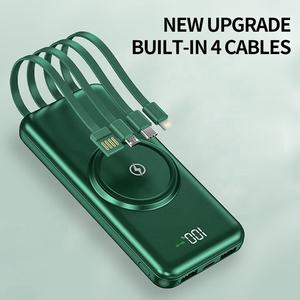 พาวเวอร์แบงค์ชาร์จเร็วแบบใหม่ 20000mAh พาวเวอร์แบงค์พกพา 20000mah ชาร์จเร็ว ความจุสูง 2 in 1 แบบมีสายและไร้สาย - Product Image 3