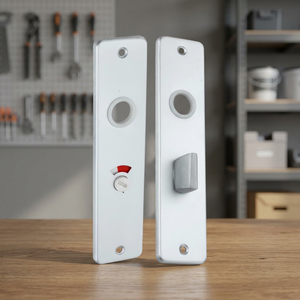 Plaques de porte modernes en aluminium écologiques avec découpes circulaires et interrupteur à bascule pour usage résidentiel - Product Image 2