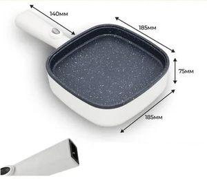 Personal Electric Skillet 600W Rapid Heating Nonstick Surface Tempered Glass Lid Electric Frying <b>Pan</b> - Product Image 1