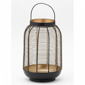 Petite lanterne en fil de fer pour décoration intérieure confortable pour les dîners de Noël et les rassemblements intérieurs - Product Image 1