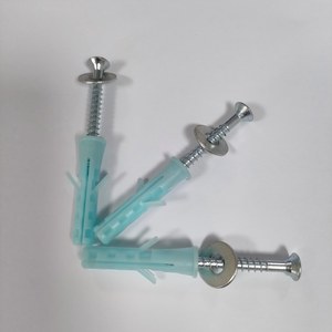 Tornillos para aglomerado avellanados, zincados a medida, con anclajes de plástico tipo W, de acero, con marca CE, para fijación en construcción, servicio OEM - Product Image 1