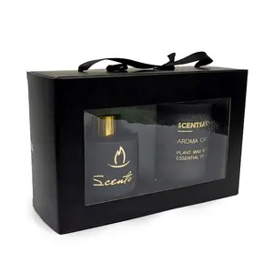 LH13 factory produced scented candle and scented bottle combination gift set can be used as holiday gift