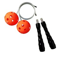 Cordes à sauter sans fil FLEXIJUMP pour entraînement en salle de sport, avec balle pour la vitesse, pour adultes et enfants