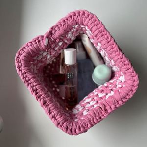 Bolsa de Maquillaje de Ganchillo Hecha a Mano, Ecológica y Personalizada, para Organizador, Plegable, Ligera, Bolsas de Cosméticos de Viaje para Mujer - Product Image 6