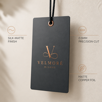 Étiquettes en carton perlé irisé chic avec motif filigrane découpé au laser, ruban satiné personnalisé pour accessoires de mariée haut de gamme