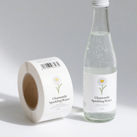 Étiquettes de bouteilles personnalisées en rouleau, autocollantes, impression numérique, imperméables, autocollants colorés pour l'emballage du lait, des jus de fruits