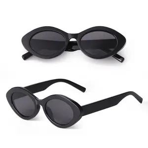 Occhiali DL nuovi occhiali da sole alla moda piccoli ovali in plastica beach UV400 CE cat eye 2024