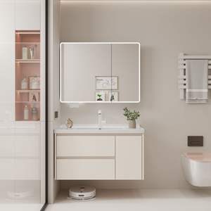 Nuevo Gabinete con Espejo LED Impermeable <span class=keywords><strong>INTERLAN</strong></span>, Moderno, de Acero Inoxidable y Aleación de Aluminio, 60 cm, para Baño, Hotel, Farmacia - Product Image 1