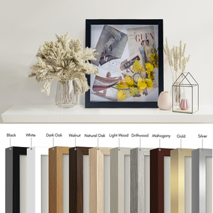 SOFINE Wholesale Home Decor Dry Flower <strong>3D</strong> <strong>Deep</strong> Wood <strong>Shadow</strong> Frame <strong>Box</strong> Bulk With Real Glass Display - Product Image 6
