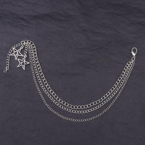 Cadena para zapatos con colgante de estrella de cinco puntas, decoración metálica para mujer, accesorio para botas Martin, desmontable, color blanco K - Product Image 6