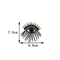 Écussons de Vêtements en Feutre Fait Main et Robustes, Broches DIY Décoratives 3D à Perles, Strass, Pompons et Motifs Yeux pour Vêtements