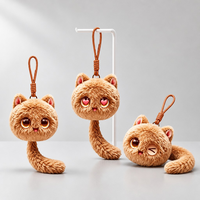 Porte-clés en peluche IA mignon avec écran d'expression de 0,71 pouce, chat vocal, vibration tactile, pour enfants