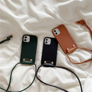 Étui de téléphone en cuir pour <span class=keywords><strong>iPhone</strong></span> 14, 13, 12 Pro Max, bandoulière, chaîne, support de téléphone, nouvelle collection - Product Image 3