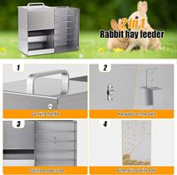 Mangeoire à foin 2 en 1 Oniya avec bac à litière, ensemble de mangeoire à foin de 5 L et mangeoire à foin pour petits animaux pour cochon d'Inde, chinchilla, lapin
