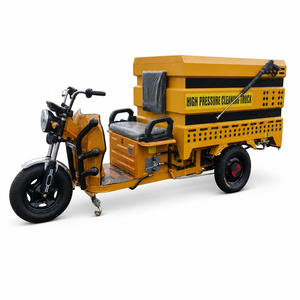 Tricycle électrique JHS D600, camion de nettoyage haute pression, 4000W, 200kg/cm, 15L/min, réservoir d'eau de 600L, <span class=keywords><strong>batterie</strong></span> 60V - Product Image 1
