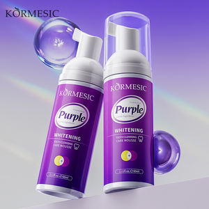 Mousse nettoyante pour les dents blanchissante violette KORMESI 60 ml, marque privée, OEM personnalisé, ingrédients doux, correction de la mousse dentaire - Product Image 1