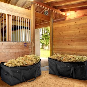 Échantillon gratuit, usine BSCI, vente en gros, grand sac de transport facile, sac de stockage de balles de foin, sac de nourriture durable, sac de foin pour écurie de chevaux - Product Image 6