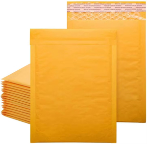 Enveloppes d'expédition personnalisées en papier kraft avec bulles, enveloppes d'expédition en poly bulles holographiques, réutilisables et biodégradables - Product Image 1