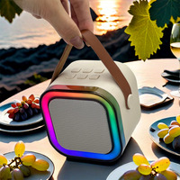 Altavoz Integrado de Audio Portátil K12 Mini, Altavoz Pequeño de Alta Gama para el Hogar, Karaoke, Canto Profesional, Altavoz para Exteriores con 1 Micrófono