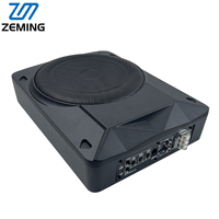Subwoofer actif pour voiture Zeming de 10 pouces, à installer sous le siège, avec amplificateur 24V à bobine simple, 150W RMS
